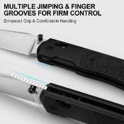 KI4761A4 Kizer Tycho – Couteau Pliant Lame Acier M390 Manche Titane + Fibre de Carbone Clutch Lock – Livraison gratuite