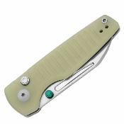 KIV2706A6  Couteau Kizer Parakeet | Lame Acier Nitro-V Black PVD Sheepsfoot | Manche Plaquettes GID G10 Green | Button Lock | Livraison Gratuite