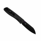 KIV3698A1  Kizer Renaissance Black | Couteau Lame Sheepsfoot Acier Bohler N690 Black PVD | Manche Black Micarta Linerlock - Livraison Gratuite