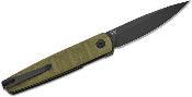 KIV3722A2 Couteau KIZER Bamboo Lame Drop Point Acier Nitro-V Manche G10 Green - Livraison Gratuite