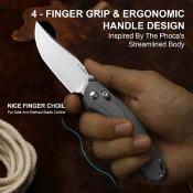 KIV3780A3 Couteau Kizer Phoca CC | Lame Clip Point Acier AEB-L | Clutch Lock | Manche Black Norplex UltreX – Livraison Gratuite 