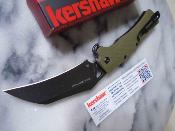 KS1423OL Kershaw Dawnstar | Couteau Pliant Assisté | Lame Hawkbill Acier 8Cr13MoV | Manche GFN Green - Livraison Gratuite