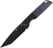 KT1005T1 Couteau Kansept Warrior Blk/Blue Lame Tanto Acier D2 IKBS - Livraison Gratuite