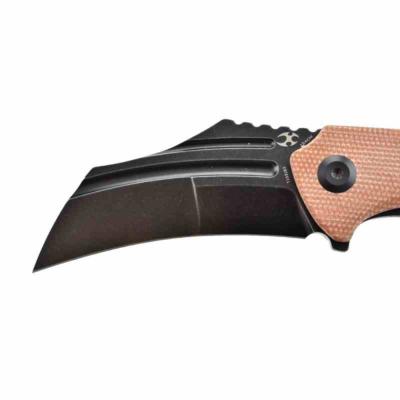 KT1031B2 Kansept KTC3 – Couteau pliant Liner Lock Lame Acier 154CM Black Manche Black & Brown Micarta - Livraison Gratuite