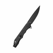 KUB312P Kubey Mizo - Flipper Lame Drop Point Acier 14C28N Manche G10 Noir Liner Lock IKBS - Livraison Gratuite