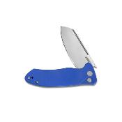KUB336C Couteau Pliant Kubey Creon Blue Button Lock Manche G-10 Lame Reverse Tanto Acier AUS-10 - Livraison Gratuite