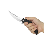 KUB346A Couteau Kubey Wave Crest – Couteau Pliant Pikal | Lame Satin Acier 14C28N | Manche G10 Noir Roulements Billes - Livraison Gratuite