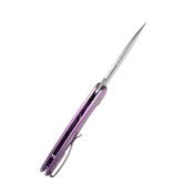 KUB360C Kubey Tityus Purple – Couteau Pliant Frame Lock | Lame Drop Point Bead Blasted 14C28N | Manche Titane  - Livraison Gratuite