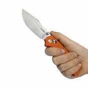 KUB503B Kubey Iguana Lame Acier D2 Stonewash Manche G10 Orange Crossbar Lock - Livraison Gratuite