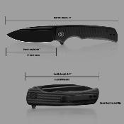 MGR810BK Couteau Miguron Talism MGR-TALISM-BK | Lame Drop Point Acier D2 Manche G10 noir Linerlock - Livraison Gratuite