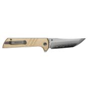 NMB2401E Couteau North Mountain Blade Tanto Acier SLD-Magic San Mai Manche Bronze - Livraison Gratuite