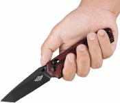 OKNRUBATOBKRD Couteau Oknife Rubato | Lame Tanto Acier 154CM Black Stonewash | Manche Red G10 G-Mascus Rail Lock - Livraison Gratuite