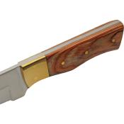 PA203447 Lot de 2 Poignard Rite Edge Skinner Cannon Wood Lame Acier Inox Etui Cuir - Livraison Gratuite 