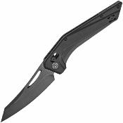 PFKP15DADW Petrified Fish Frigate | Couteau Lame Reverse Tanto Acier CPM-S35VN Black | Manche Black Alu Crossbar Lock - Livraison Gratuite