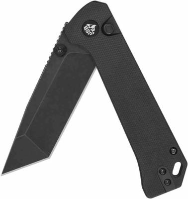 QS148C2 – QSP Knife Grebe T Black – Couteau Pliant Lame Tanto Acier 14C28N Manche G-10 Black ButtonLock - Livraison Gratuite