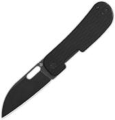 QS154A Couteau QSP Variant PE Black Lame Acier 14C28N BLK Sheepsfoot IKBS - Livraison Gratuite