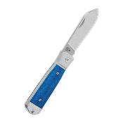 QS167B Couteau QSP Jumping Jack — Lame Clip Point Acier 14C28N, Manche Os Blue Slip Joint - Livraison gratuite