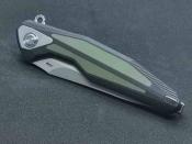 Couteau Pliant Rike Knife Tulay Lame Acier 154CM (HRC 57-59) Manche G10 Noir et Vert OD Liner Lock TULAYBODG Livraison Gratuite