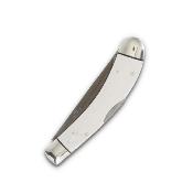 RR2665 Couteau Rough Rider Tuxedo Series Bow Trapper Lame Clip Point Acier 440 Manche Micarta Blanc -  Livraison Gratuite