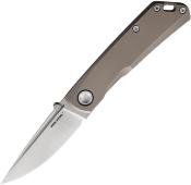 RS7071 Real Steel Luna Boost Couteau Pliant Frame Lock en Titane Gris Lame Acier Bohler N690 - Livraison Gratuite