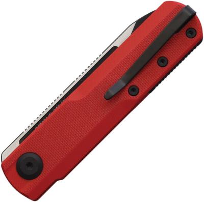 RS7801RB — Couteau Real Steel G-Tanto Lame Acier Nitro-V Tanto Bicolore Manche G10 Rouge Ball Lock - Livraison Gratuite