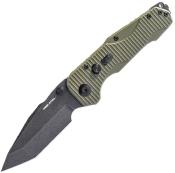 RS7912BG Real Steel Evolution Ironclad – Couteau Tanto Frame Lock | Lame Tanto D2 | Manche G10 OD Green  - Livraison Gratuite