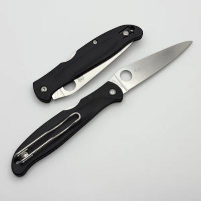 SC259PBK SPYDERCO Charisma Couteau Lame Acier CTS-BD1N Satin Manche FRN Black Lockback USA - Livraison Gratuite