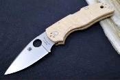 SC41MPCW5 Spyderco Native 5 - Lockback Lame Acier CPM CruWear Satin | Manche Micarta Brun Made USA - Livraison Gratuite