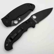 SC95GMCBKP2 Spyderco Manix 2 XL Salt – Couteau pliant Ball Bearing Lock Lame Acier CPM MagnaCut Black Manche Black G10 USA - Livraison Gratuite