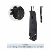 SRM255LMB3  Couteau SRM Medal | Lame Acier Laminated 140Cr Drop Point | Manche Plaquettes Black Micarta | Ambi-Lock | Livraison Gratuite