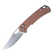 SRM9203MN2 Couteau Retriever 9203-MN2 Brown Lame Acier Laminé 140Cr IKBS - Livraison Gratuite