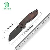 T1022V7 Couteau Tenable Model 6 Lame Sheepfoot Blackwash 14C28N – Manche G-mascus Rouge/Noir – Verrou Crossbar - Livraison Gratuite