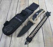 TFFIX005TN Couteau Tac Force Tactical Lame 3Cr13 Bracelet Paracorde - Livraison Gratuite 