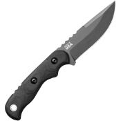 TPTEX402 Couteau Fixe TOPS TEX Creek Lame Acier 1095 Manche Micarta Noir Étui Cuir Made In USA - Livraison Gratuite