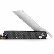 TVTY11CG10 Trivisa Hydra 05 – Couteau Higonokami Lame Acier 10Cr15CoMoV Button Lock Manche FCarbone/G10 – Livraison Gratuite