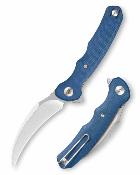 TVTY19LM14 Trivisa Lacerta-04L – Couteau pliant Liner Lock Lame Acier 14C28N Satin Manche Blue Micarta - Livraison Gratuite