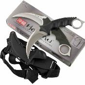 UC2977 United Cutlery Honshu Karambit | Couteau Fixe Lame Hawkbill Acier 7Cr13 Satin | Manche Rubberized Housse Shoulder Harness - Livraison Gratuite