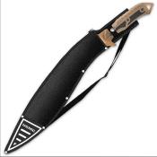 UC3506 Kukkri United Cutlery USMC Desert Ops Sawback Kukri Lame Acier Inox Etui Nylon - Livraison Gratuite