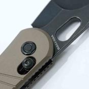 VOSA1003 Couteau Vosteed Morel Lame Acier N690 Sheepsfoot Manche Aluminium Brun Crossbar Lock – Livraison Gratuite