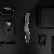 VOSA2218 Couteau Vosteed Psyop 299 A2218 | Lame Drop Point Acier S35VN Manche Micarta UltreX™ Top Liner Lock - Livraison Gratuite