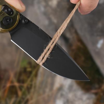 WXC10C — Couteau Wixco Drax Crossbar Lock Lame Acier 14C28N Manche PEI Jaune Livraison Gratuite