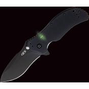 ZT0350TR — Couteau Zero Tolerance ZT0350TR Made in USA Lame Acier CPM S30V 59.5-61 HRC Black DLC Drop Point Manche G10 Tritium Linerlock Clip Livraison Gratuite