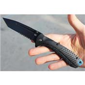 Couteau Tactical ABKT Tac Tanto Phantom Specter Lame Acier D2 Manche Aluminium AB022BL - Free SHipping