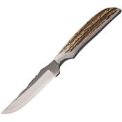 Couteau Anza Lame Acier Carbone Manche Bois d'Elan Etui Cuir Made In USA AZ711FE - Free Shipping