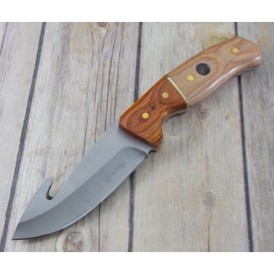 Couteau A dépecer Elk Ridge Lame Acier 3Cr13 Manche Bois ER20019GN - Livraison Gratuite