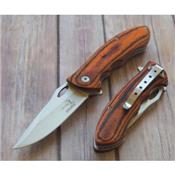 Lot de 3 Couteaux Elk Ridge Brown Pakkawood A/O Acier Carbone/Inox Manche Bois ERA159SW - Free SHipping