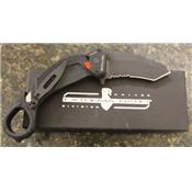 Couteau Extrema Ratio Nightmare Karambit Black Lame Acier N690 Manche Aluminium Made In Italy EX0454BLK - Free Shipping