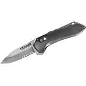 Couteau Gerber Highbrow Compact Gray A/O Lame Serrated Acier 7Cr17MoV G1519 - Livraison Gratuite