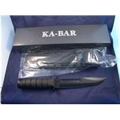 COUTEAU KABAR KA1213, KA-BAR Black USMC Utility, Plain Edge, Synthetic Sheath - LIVRAISON GRATUITE