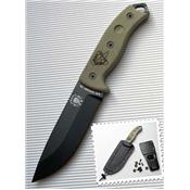 RC5PBK Couteau Esee Model 5 Black Lame Carbone 1095 Plain Manche Micarta Etui Kydex Made USA - Free Shipping